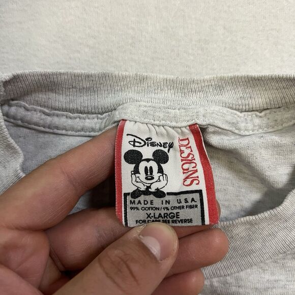 Vintage Disney Designs Adult XL T-Shirt Mickey Mouse Short Sleeve Graphic Tee - Picture 3 of 10